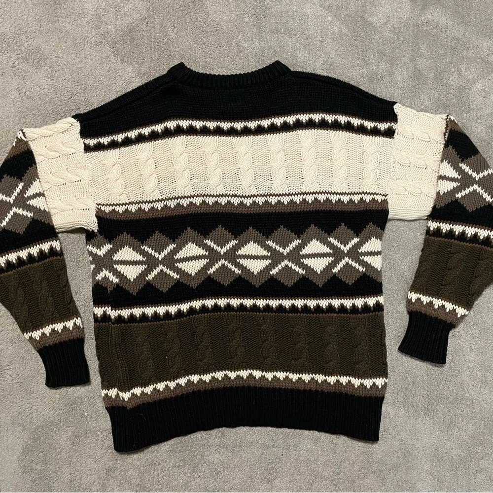 Vintage Northwest Territory Cable Knit Sweater Mens XL 100% Virgin Acrylic - Picture 13 of 15
